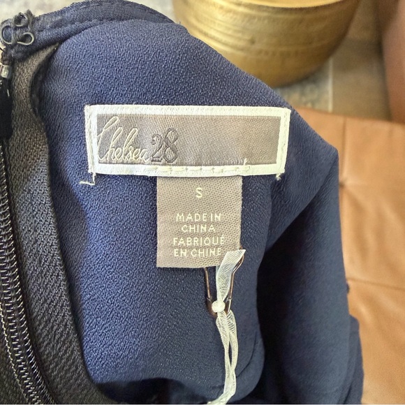 Chelsea28 Black Lace Midi Dress with Peplum Waist - Picture 10 of 12